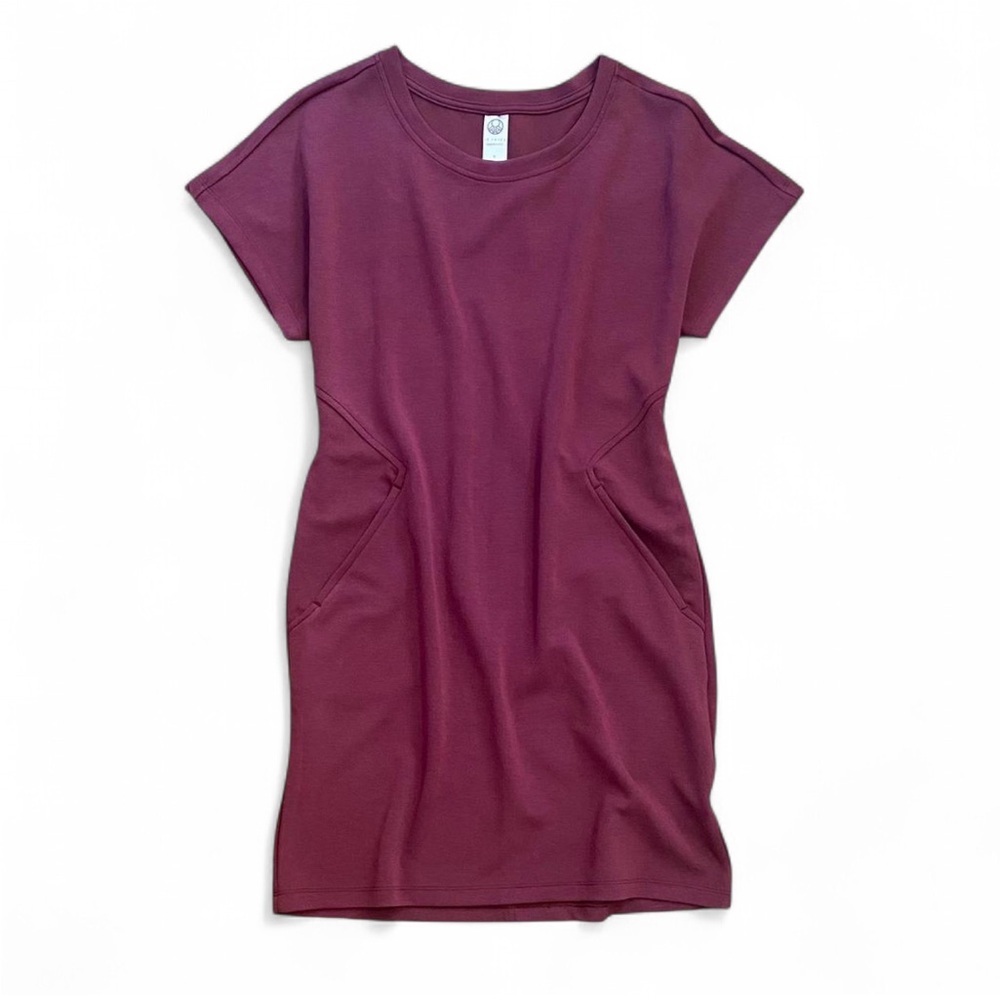 🧘🏼‍♀️ Te Verde oversized athleisure tunic t-shirt dress in raspberry/plum